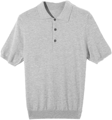 Men's Athletic Golf Performance Polo Shirt Slim Fit Quick Dry Breathable Moisture Wicking Lightweight T-Shirt(Gray,XX-Large)