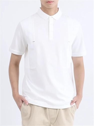 Quick Dry Breathable Polo Shirt Mens Slim Fit Performance Lightweight Short Sleeve Wicking Athletic Golf Business T-Shirt(Brown,Medium)