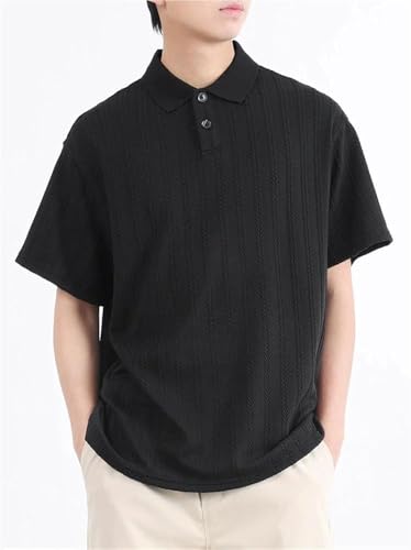 Quick Dry Athletic Polo Shirts Men Performance Lightweight Short Sleeve Moisture Wicking Button Casual Golf T-Shirts(Apricot,Medium)