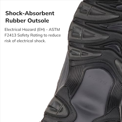 Skechers Men's Cankton Steel Toe Construction Shoe – Electrical Hazard Rated, Memory Foam, Black/Charcoal, 13 Wide