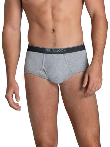 Fruit Of The Loom Mens Tag-free Cotton Briefs Underwear, 6 Pack - Assorted Colors, Large US