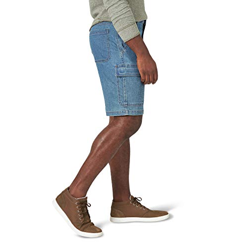 Wrangler Authentics Men's Classic Cargo Stretch Short, Medium Tint Denim, 38