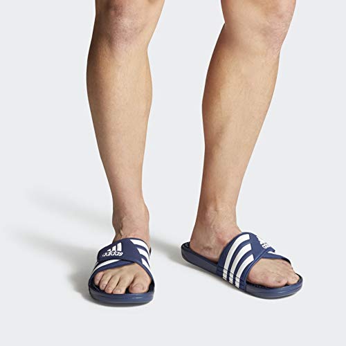 adidas Performance Adissage Sandal, Dark Blue/White/Dark Blue, 7 M US