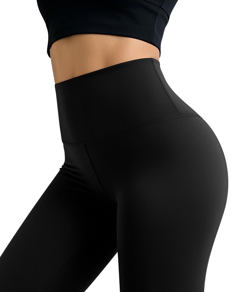 FEYHAY High Waisted 3 Pack Women's Capri Pants - Knee Length Yoga Shorts, Biker Workout Leggings for Women,Summer Activewear(Black/Pink/Orange Red, XXL)