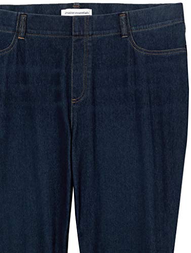 Amazon Essentials Women's Pull-On Stretchy Knit Jegging (Available in Plus Size), Dark Wash, Small Short