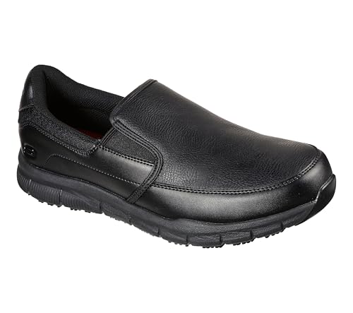 Skechers Men's Nampa-Groton Food Service Shoe, Black, 10.5 Wide