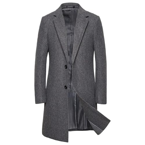Men Suits Style Overcoat Outerwear Suits Regular Fit Long Jacket Wool Blend Slim Woolen Outwear Cashmere Jacket