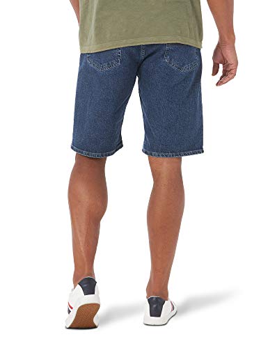 Wrangler Authentics mens Comfort Flex Waistband Denim Shorts, Dark Stonewash, 36 US