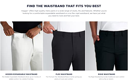 Haggar Men's Premium Comfort Classic Fit Pleat Front Pant Reg. and Big & Tall Sizes, Medium Khaki Bt, 50W x 29L