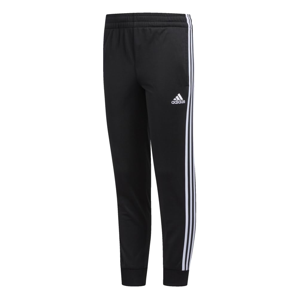 adidas boys Active Sports Athletic Tricot Jogger Track Pants, Iconic Black, Medium US
