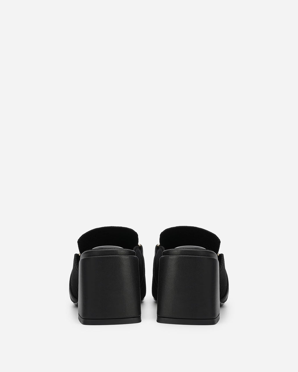 NEWBELLA Women's Square Toe Heeled Mules - Block Heel Slip-On Shoes for Commute, Comfortable Work Mule Slippers with Cushioned Insoles, Black 9