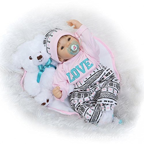Reborn Dolls Baby Clothes Pink Outfits for 20"- 22" Reborn Doll Girl Baby Clothing Baby Sets