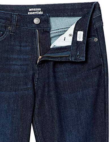 Amazon Essentials Women's Mid Rise Curvy Skinny Jeans, Dark Wash, 8