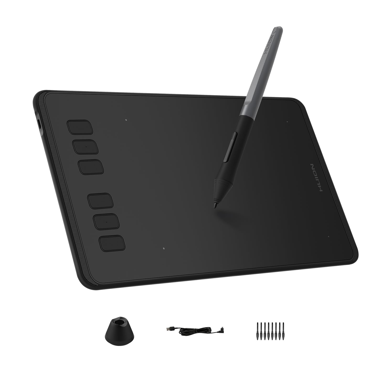 HUION Inspiroy H640P Drawing Tablet, 6x4 inch Digital Art with Battery-Free Stylus, 8192 Pen Pressure, 6 Hot Keys, Graphics Tablet for Drawing, Writing, Design, Teaching, Work with Mac, PC & Mobile