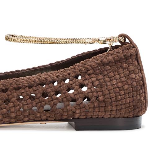 PAIGE Women's Juliette Flat Sandal, Chocolate, 6