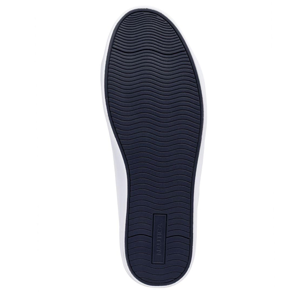 Nautica Men’s Low Top Casual Sneakers – Classic Lace-Up Tennis Shoes with Comfort Insole and Durable Rubber Sole-Aland-White Navy Grey Size-9.5