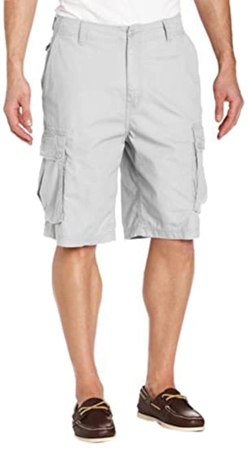 Nautica Mens Jeans CO. Ripstop Cargo Shorts- 6" Inseam, Pelican, 34 US