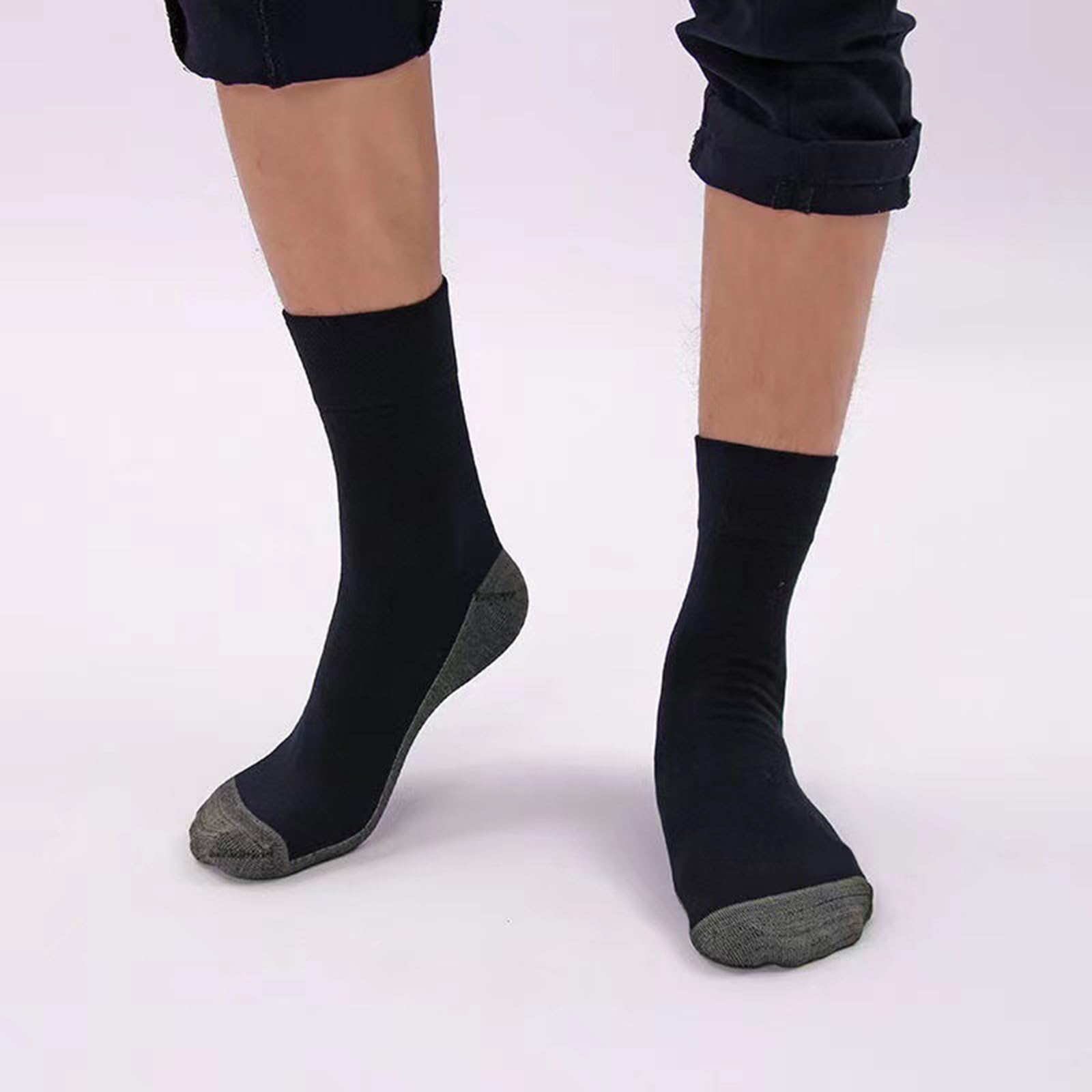 20 Pairs Crew Athletic Socks for Men Moisture Wicking Cushion Crew Socks for Sport Running Traveling (Mixed Colors)