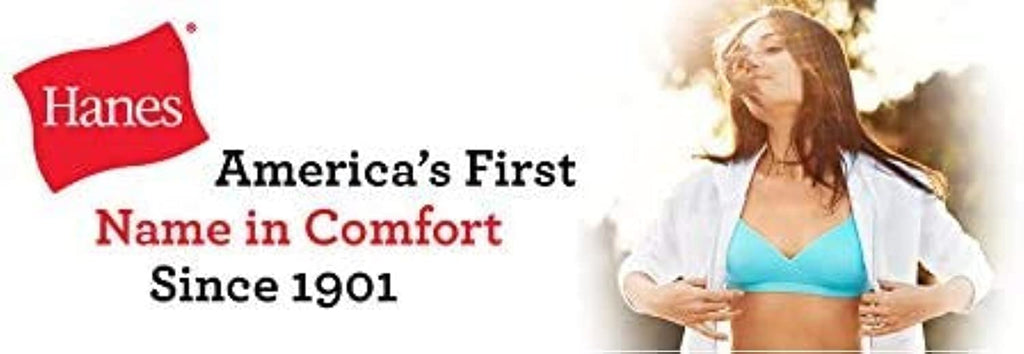 Hanes womens Comfy Support Wirefree Mhg795 bras, Nude Heather, Medium US