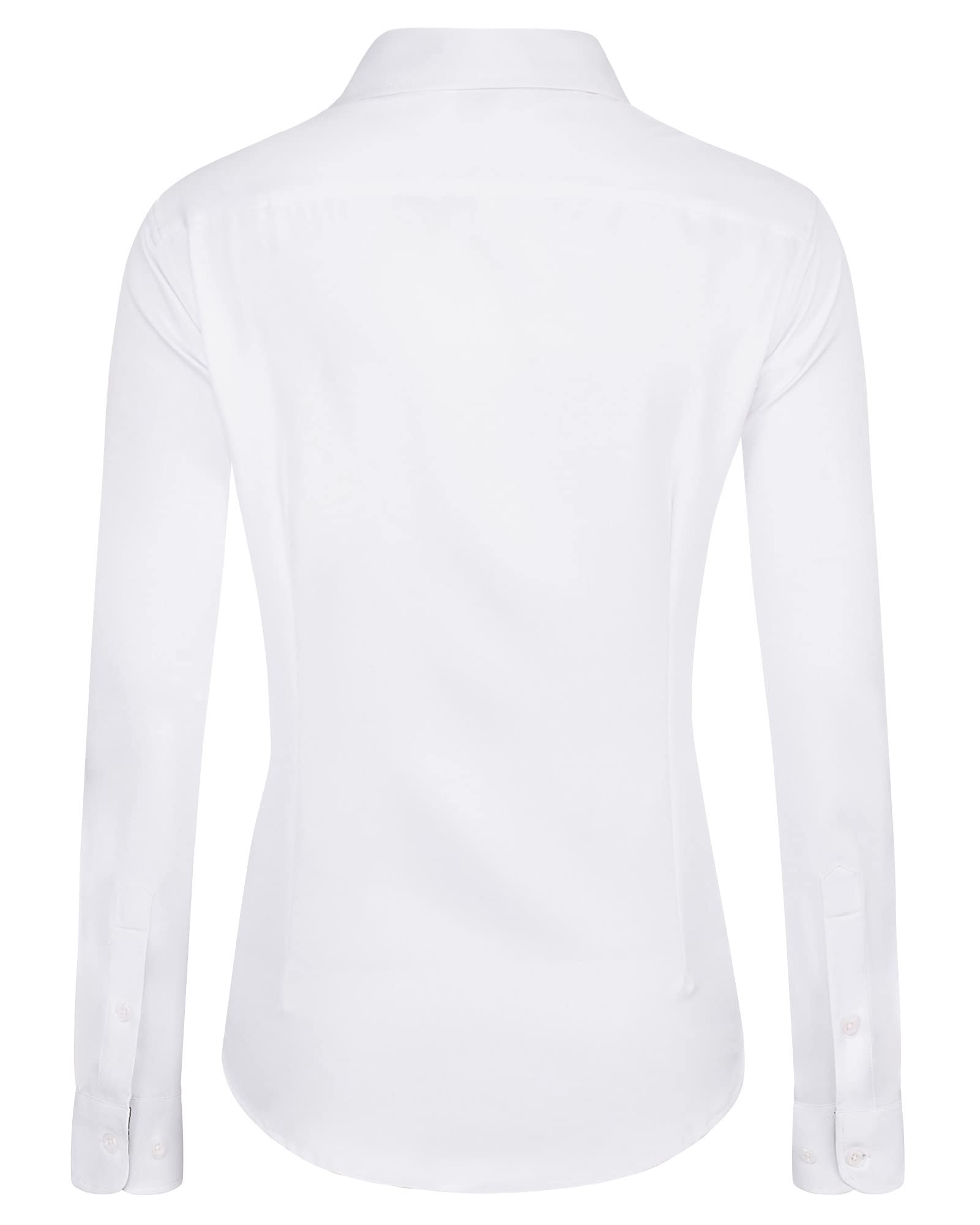 J.VER Womens Dress Shirts Long Sleeve Button Down Shirt Wrinkle-Free Business Casual Blouse Office Work Tops White XS