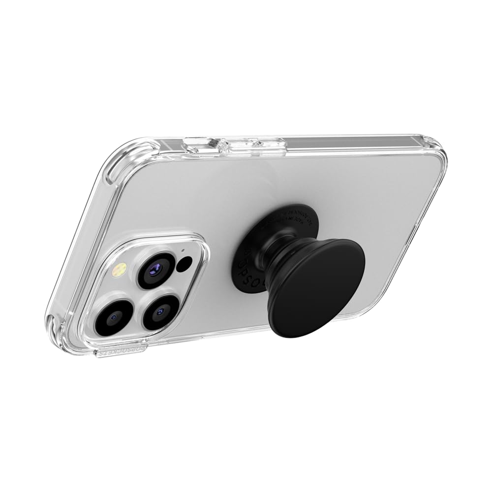 PopSockets Phone Grip with Expanding Kickstand, Adhesive Grip - Black