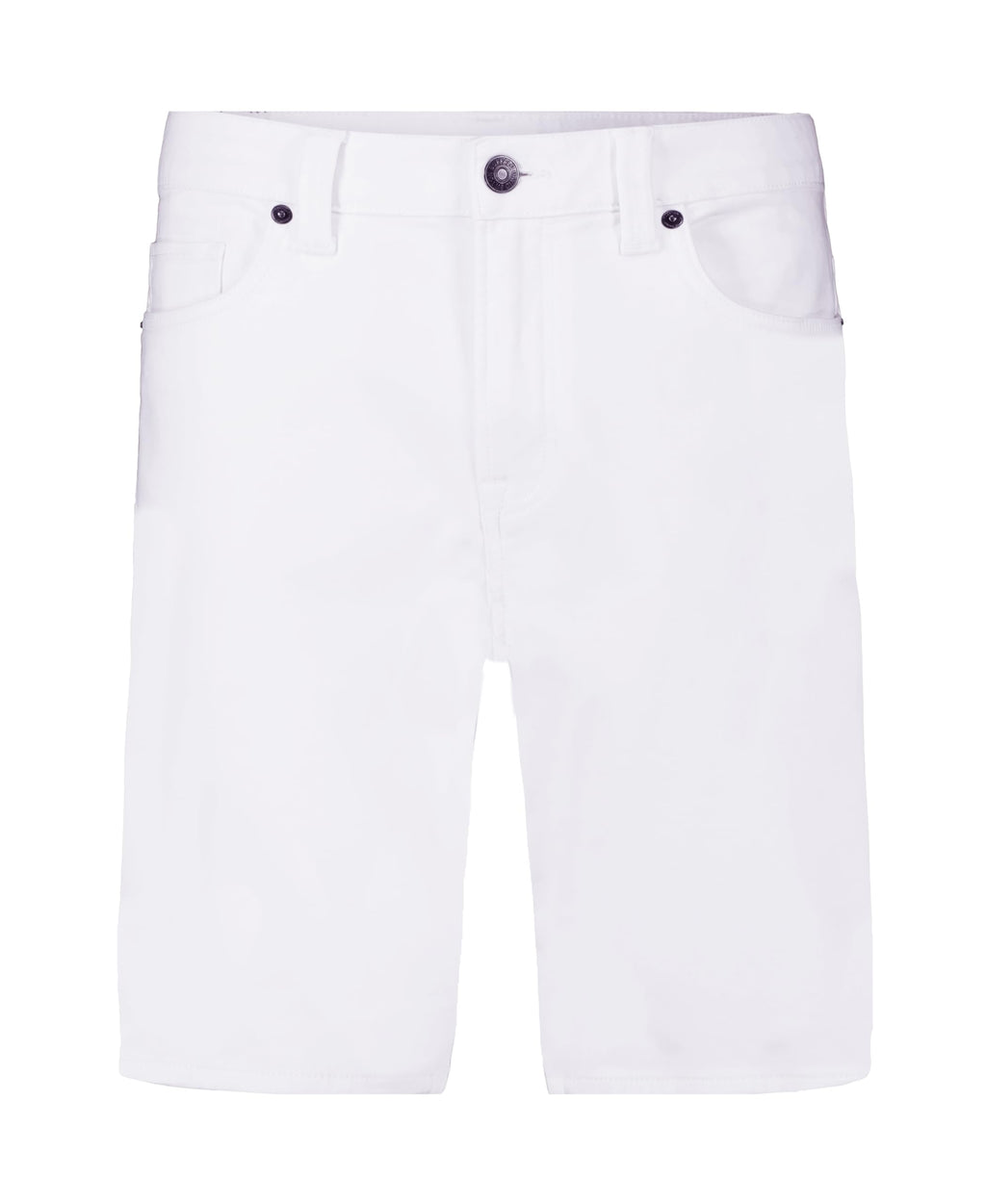 Buffalo David Bitton Men's Non-Denim Relaxed Straight Dean French Terry Shorts with Cotton Blend Stretch, Bright White