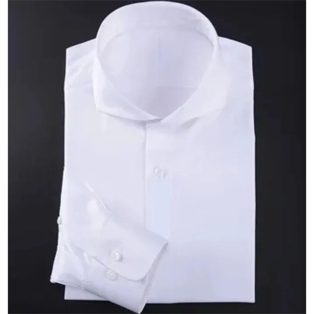 Men's Modern Dress Shirt Long Sleeve Solid Slim Fit Wrinkle-Free Business Button Down Blue