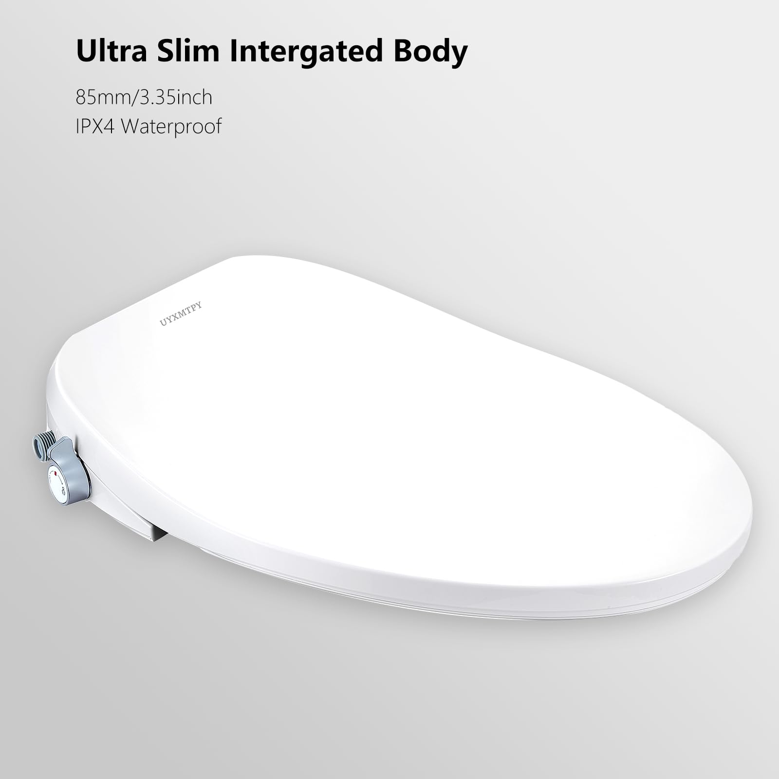 UYXMTPY Elongated Electronic Bidet Toilet Seat with Wireless Remote Control,Heated Toilet Seats Smart Bidet, Warm Air Dryer,Temperature Controlled Wash and Soft-close Functions (TE001-116)