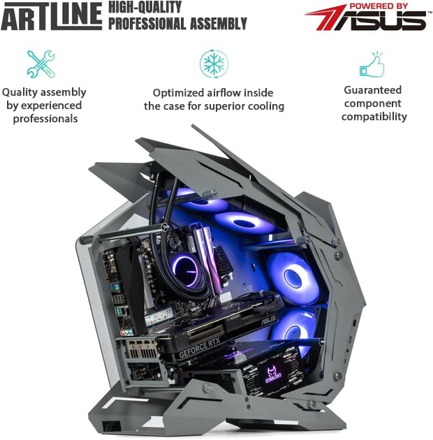 Gaming PC ARTLINE Gaming MOD (MODv40) / ARTLINE/AMD Ryzen™ 7 / AMD 8-core Ryzen 7 9800X3D 4.7-5.2GHz / GeForce RTX 4070 Super 12GB / 64GB DDR5-6000 / 2TB NVMe Gen4 Basic/AMD B650 / Prime B650M-A