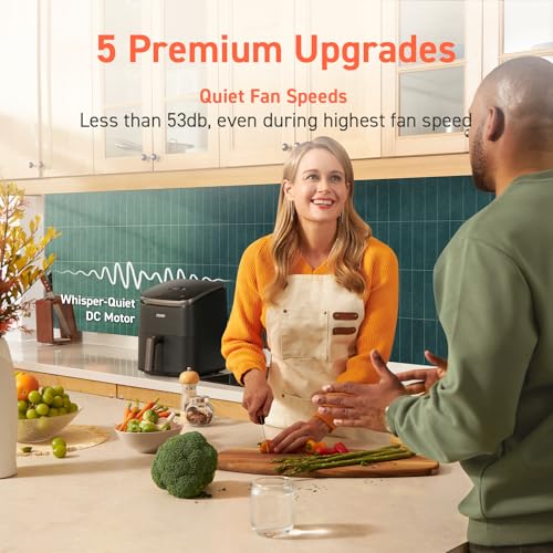 COSORI Air Fryer 9-in-1, Compact & Large 6-Qt, Premium Ceramic Coating, 90–450°F Precise Heat for Even Results, Up to 95% Less Oil*, Roast, Bake, Dry, Reheat, Frozen, Broil, Proof, 120V, TurboBlaze