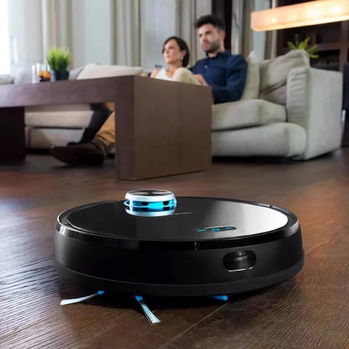 Smart Home Robot Vacuum Cleaner with mop & Automatic dust Collection Black