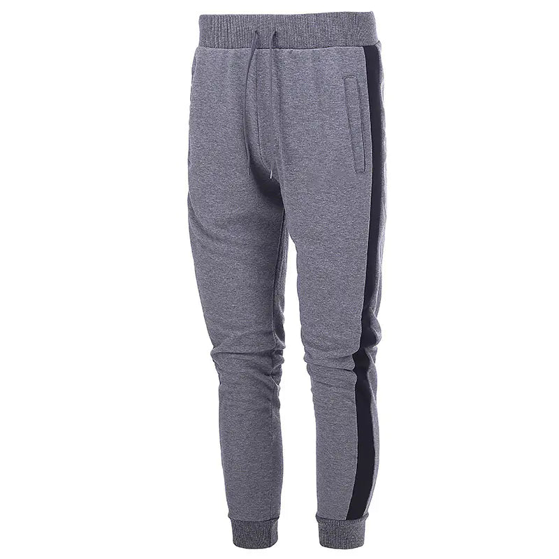 Men's Casual Sports Pants with Stitching Details