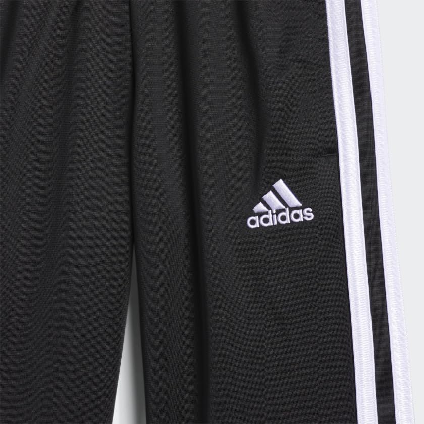 adidas Boys' Active Sports Athletic Tricot Jogger Pant, Iconic Adi Black, 14-16 Regular