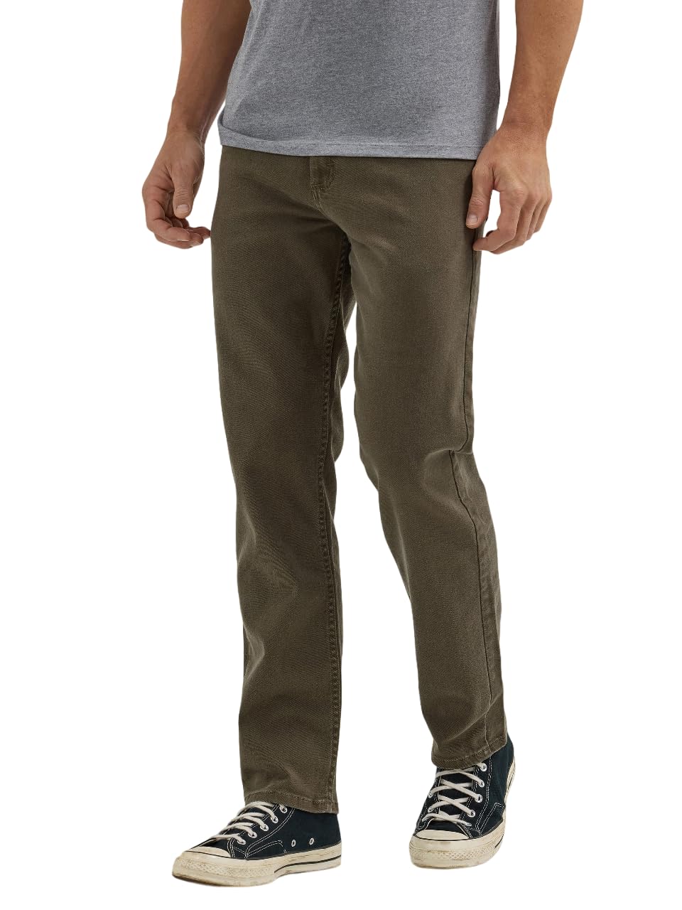 Wrangler Authentics Men's Classic 5-Pocket Relaxed Fit Flex Jean, Olive