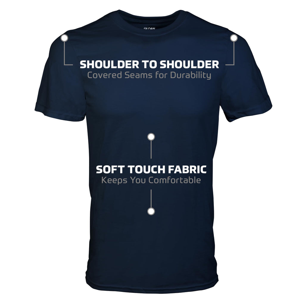 Gildan Men's Crew T-Shirts, Multipack, Style G1100, Navy/Heather Navy/Indigo Blue (5-Pack), 2X-Large