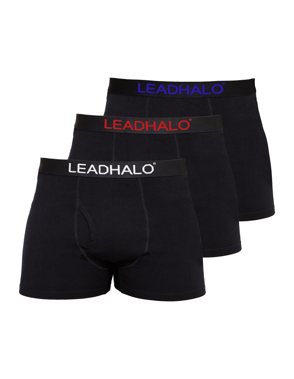 LEADHALO Merino Wool Mens Underwear, Mens Boxer Briefs Moisture Wicking Breathable with fly, Compression Boxers for Man for Athletic Sport Workout 3 Pack M