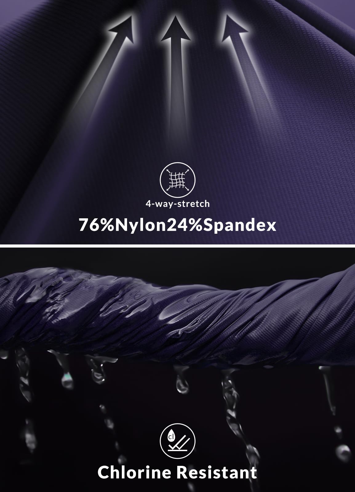 baleaf Women's Swim Shorts Tummy Control Modest Swimsuits Bathing Suit Bottoms 5" Board Shorts Beach Trunks with Pockets Dark Blue L