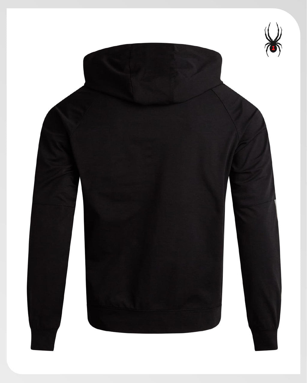 Spyder Active Mens Zip Up Hoodie - Athletic Tech Double Knit Full Zip Up Hoodies for Men Workout Gym with Side Pockets (S-XL), Size Large, Black