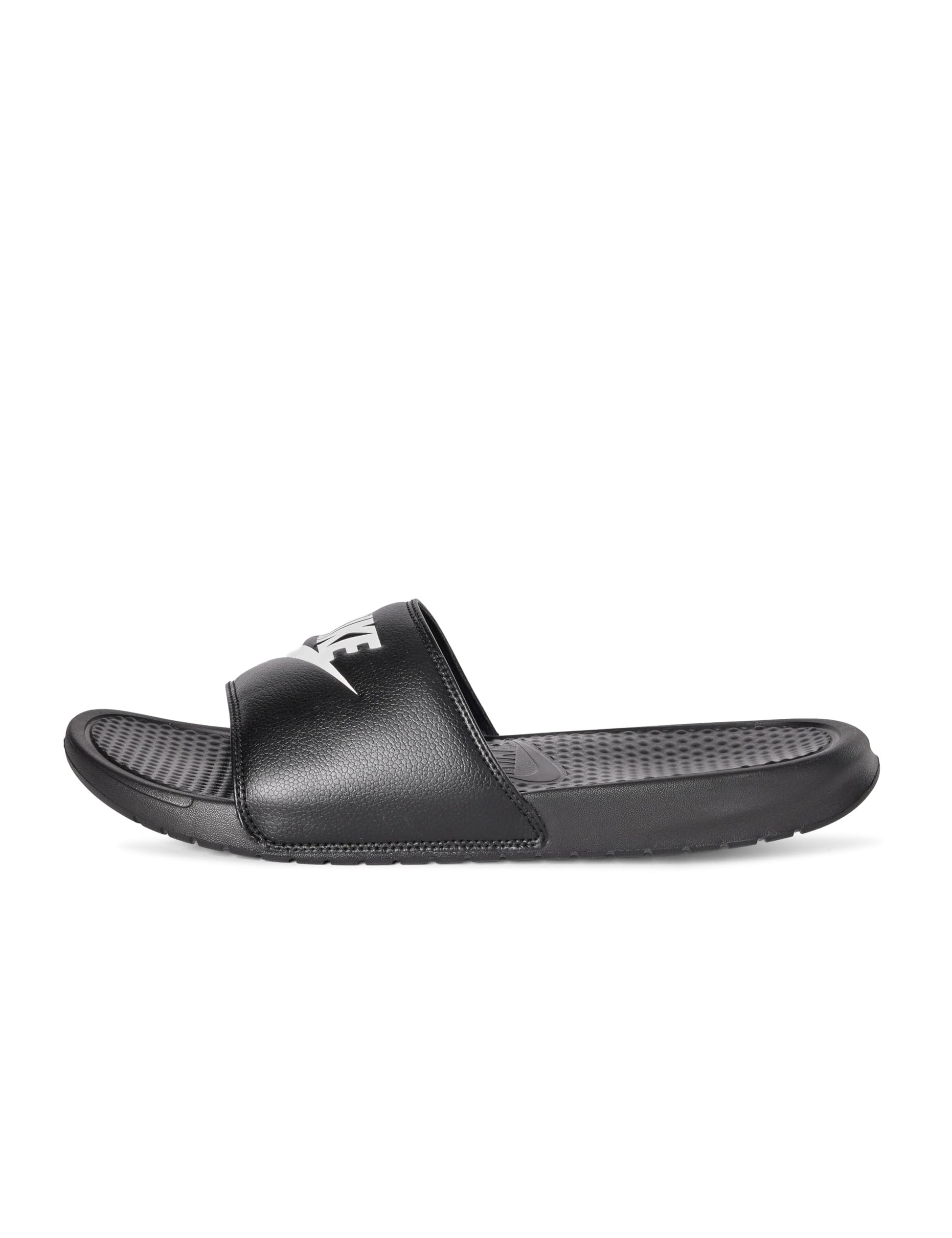 Nike Unisex Benassi JDI Sport Sandal, Black/White, 4 US Men