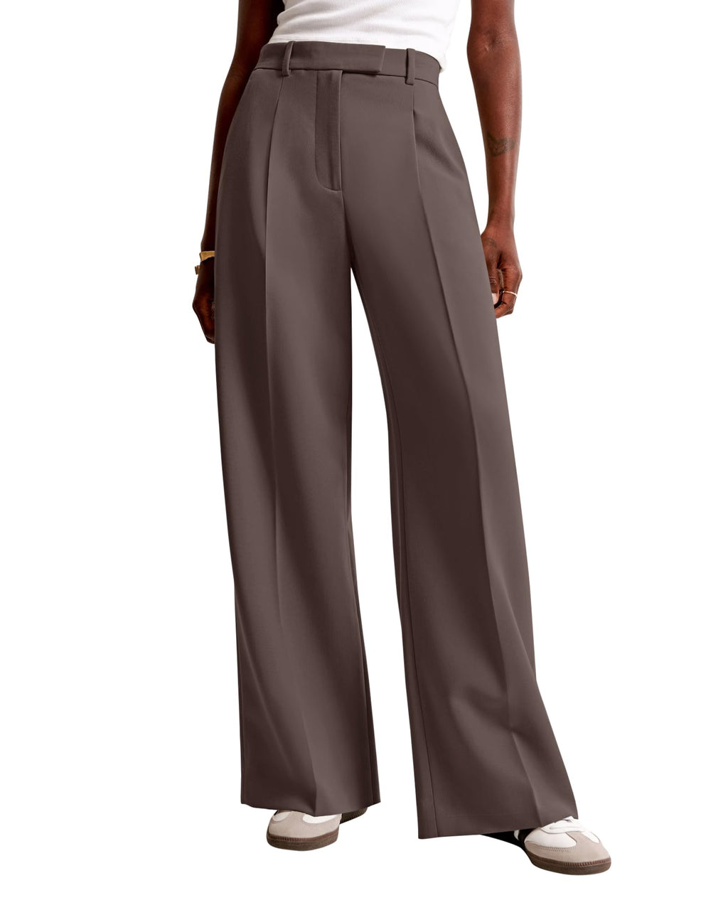 NIMIN Women Wide Leg Pants High Waisted Trendy Dressy Work Trousers Business Casual Pants 2025 Fashion Slacks Outfits with Pockets