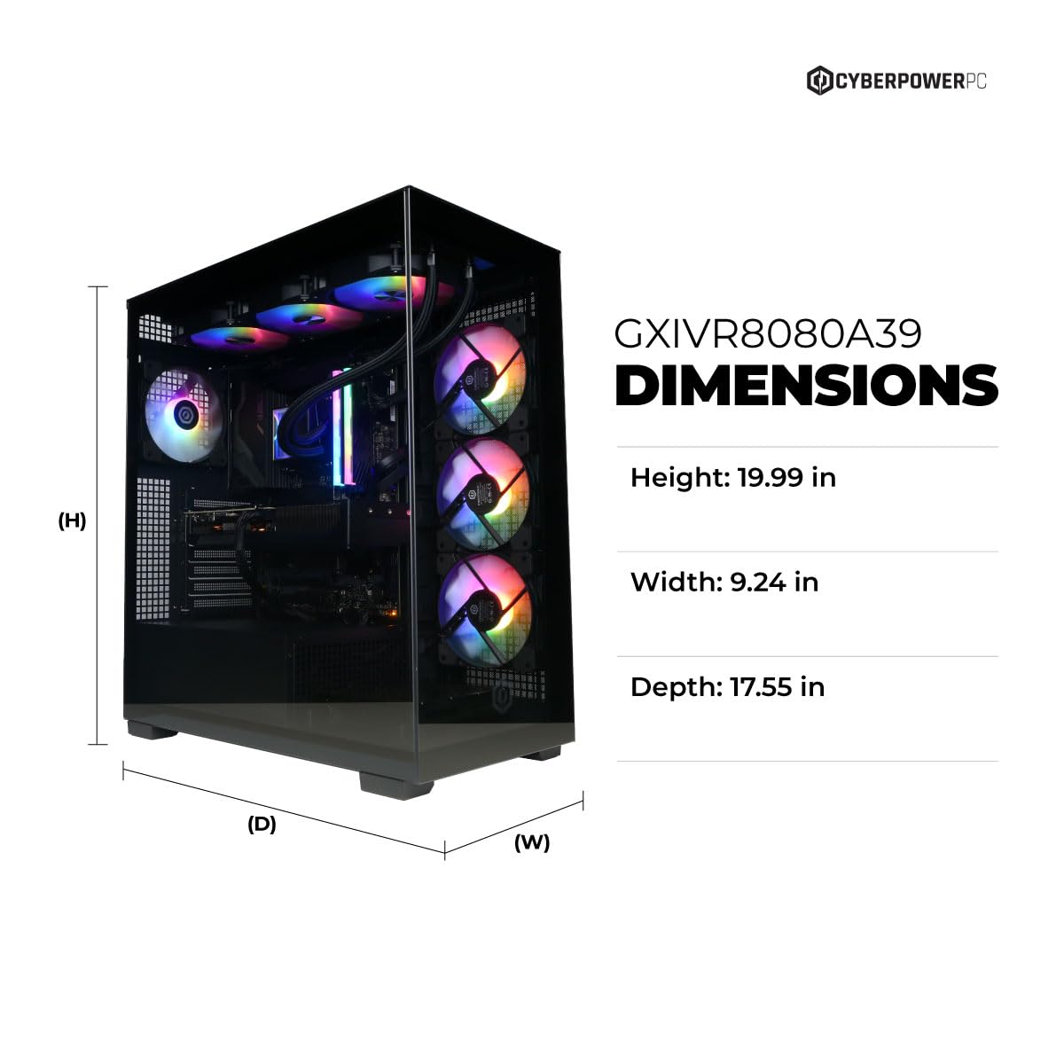 CyberPowerPC Gamer Xtreme VR Gaming PC, Intel Core i9-14900KF 3.2GHz, GeForce RTX 5070 12GB, 32GB DDR5, 2TB PCIe 4.0 SSD, WiFi Ready & Windows 11 Home (GXiVR8080A39)