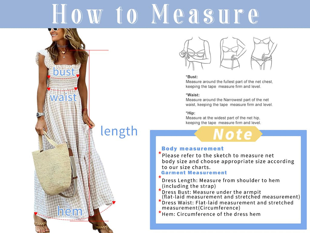 chouyatou Women's Retro Plaid Smocked Dress Spaghetti Strap Flounce Long Dress (Small, Khaki)