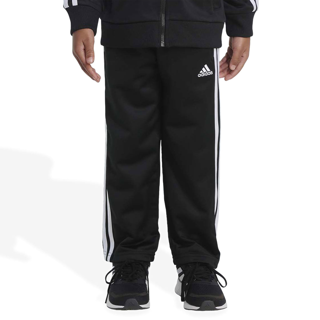 adidas Boys' Active Sports Athletic Tricot Jogger Pant, Iconic Adi Black, 14-16 Regular