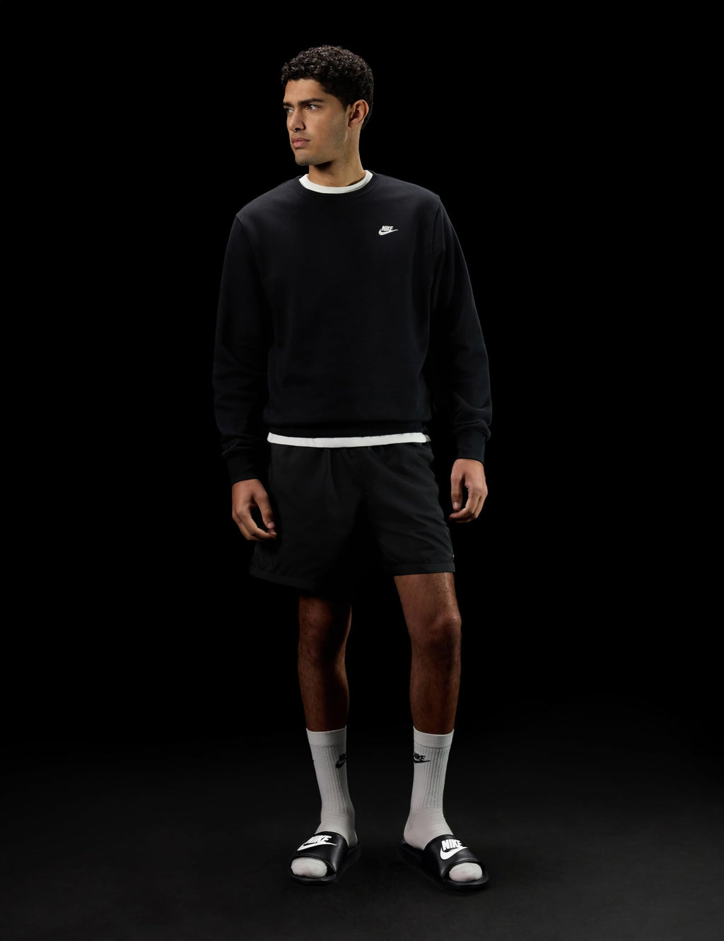 Nike Unisex Benassi JDI Sport Sandal, Black/White, 4 US Men