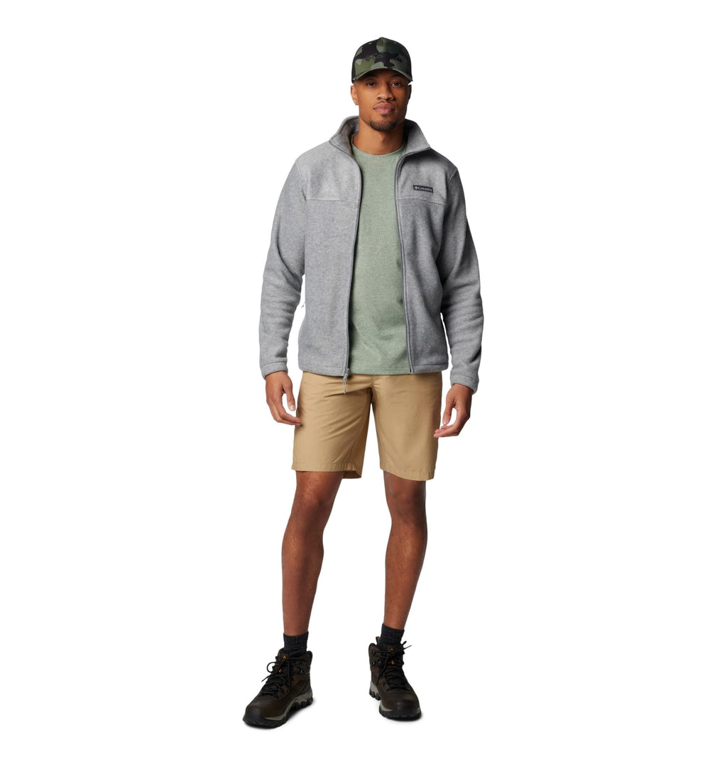 Columbia Men's Steens Mountain 2.0 Full Zip Fleece Jacket, Light Grey Heather, Large