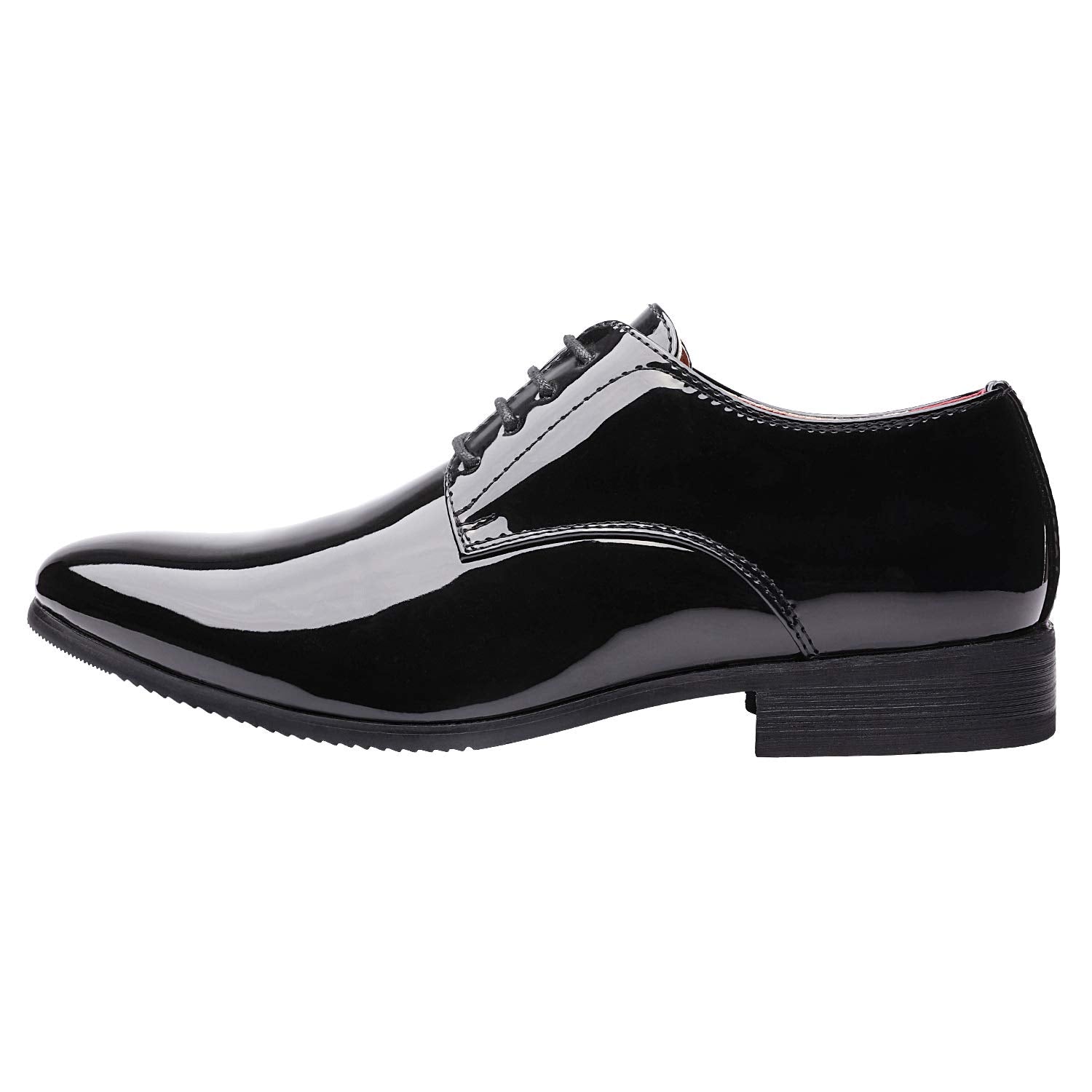 Bruno Marc Men's Faux Patent Leather Tuxedo Dress Shoes Classic Lace-up Formal Oxford,Size 11,Black,CEREMONY-06