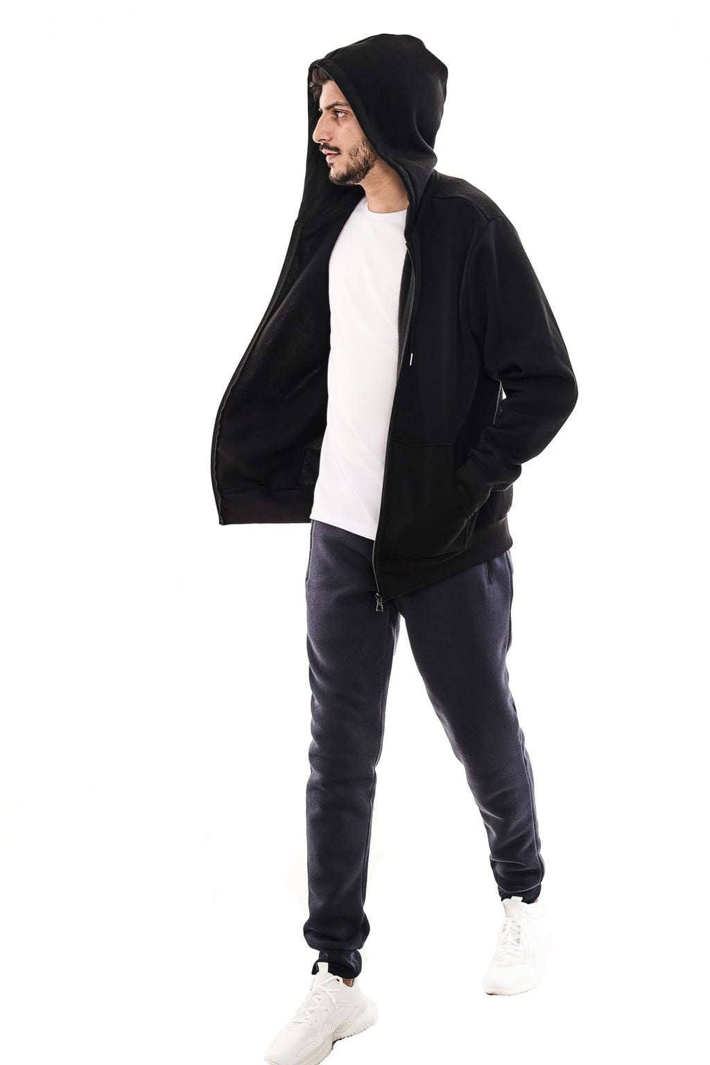 WHITE PEAK TRADING COMPANY 3 Pack Mens Fleece Hoodie Long Sleeve Lightweight Athletic Workout Sweatshirt for Men with Pockets