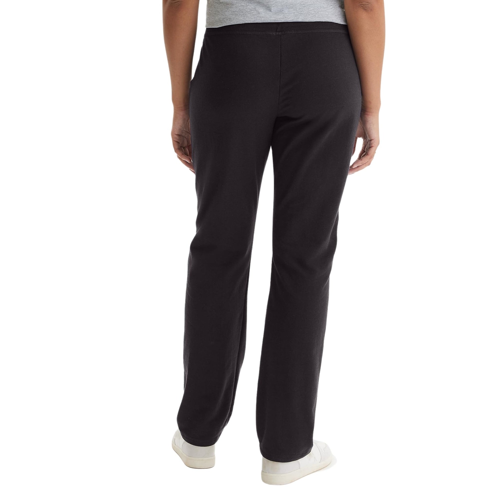 Hanes womens French Terry Pocket pants, Black, X-Large US