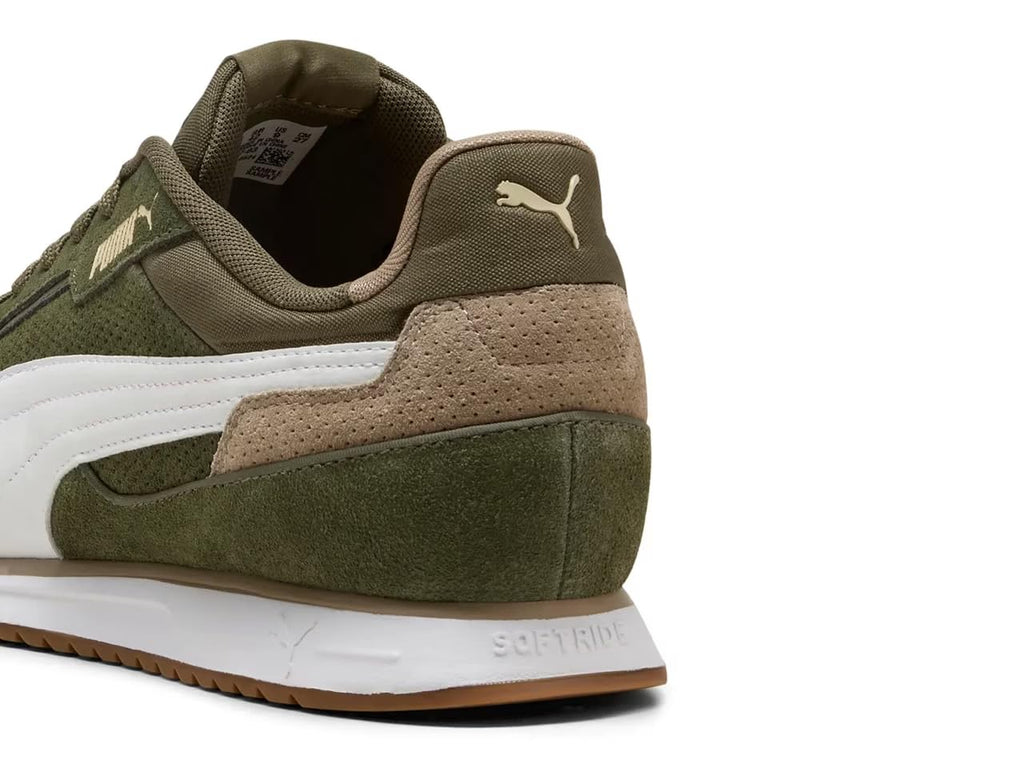 PUMA Men's ST Miler Shoes Sneaker, Loden Green-White-Gum AH25, 9.5