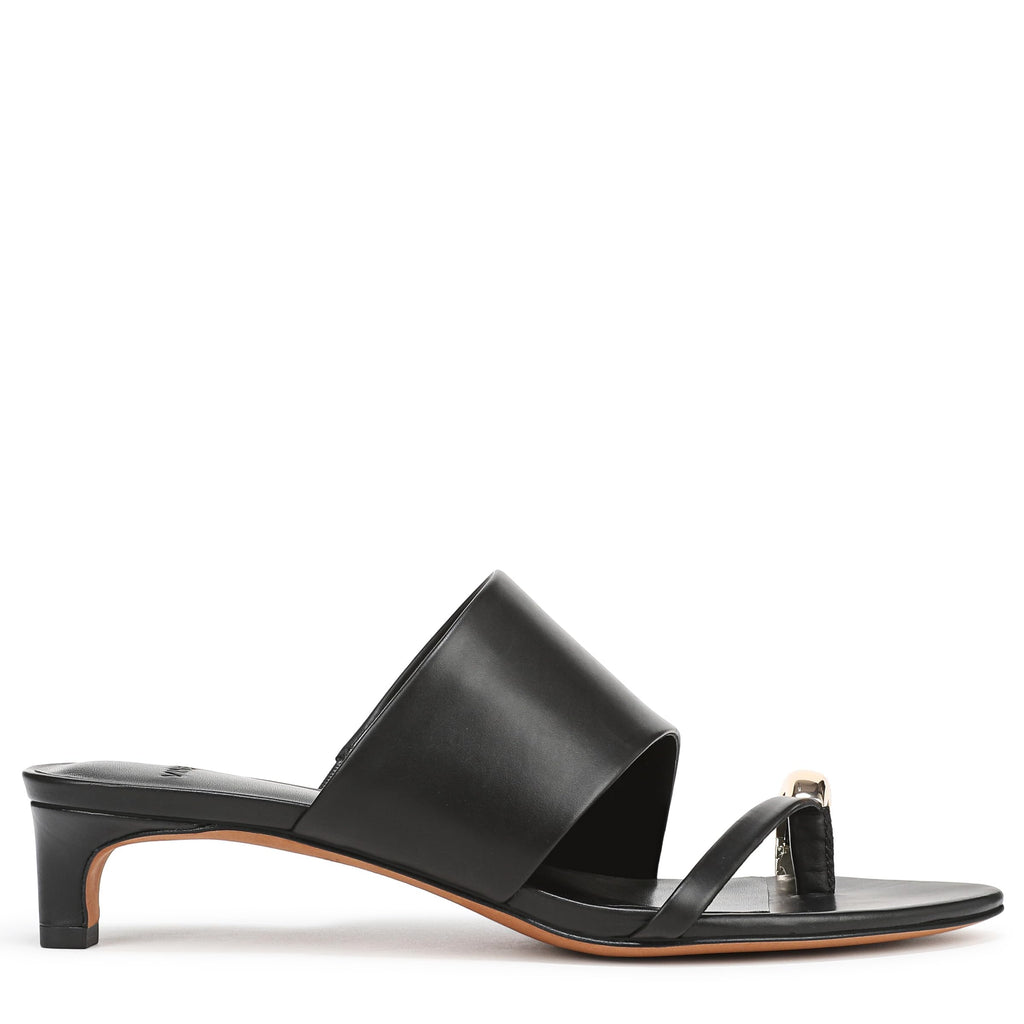 Vince Womens Suzie Slide Sandal Black Leather 8 M